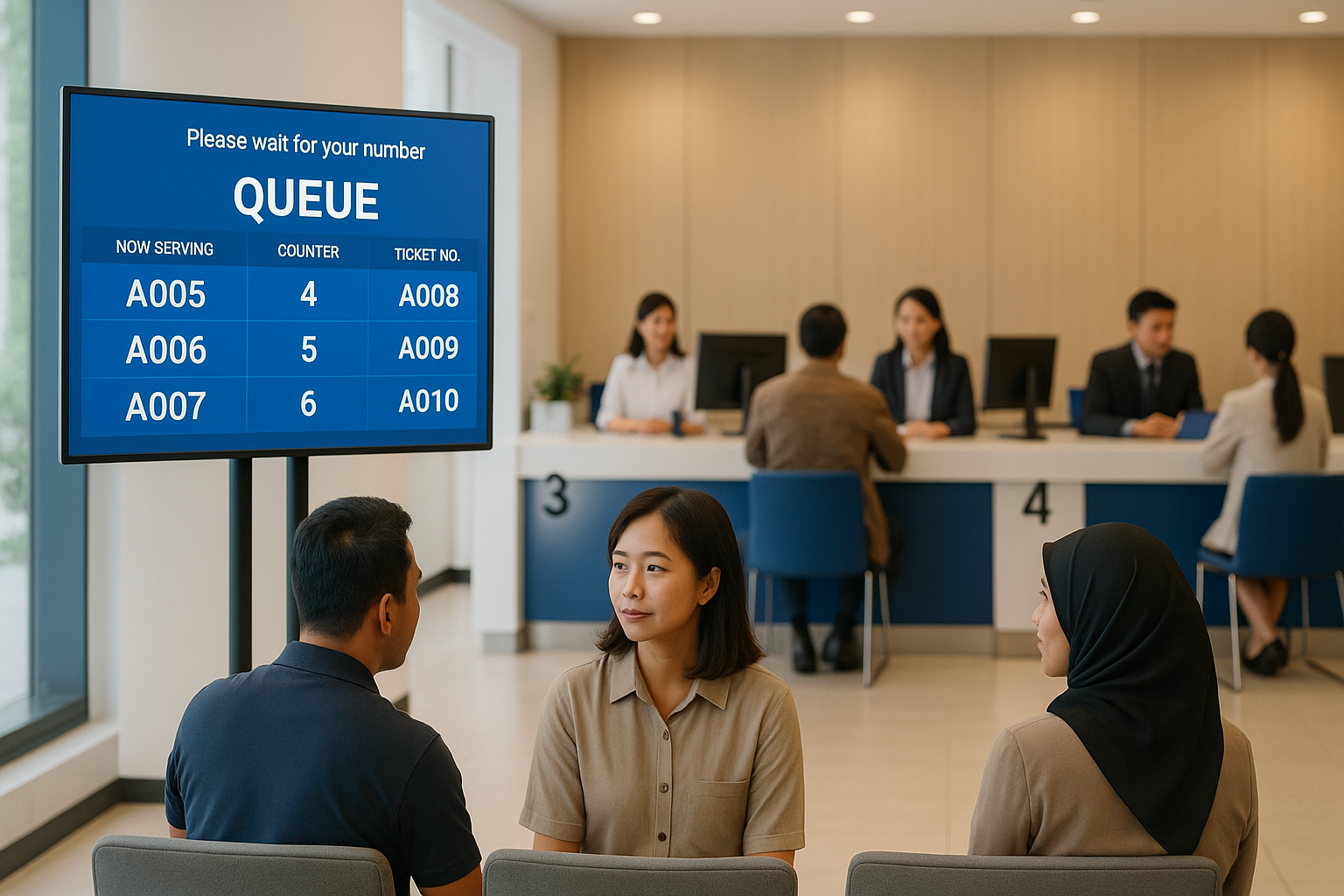 Sistem antrian digital UOB mengoptimalkan waktu tunggu dan efisiensi layanan cabang.